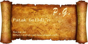 Patak Gellén névjegykártya